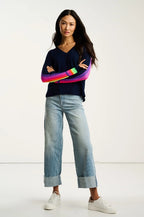 BRITE SIDE Sweater in Navy by Lisa Todd