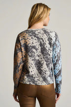 Running Wild Sweater Ice Blue Camel Jilli Boutique Lisa Todd Buckhead