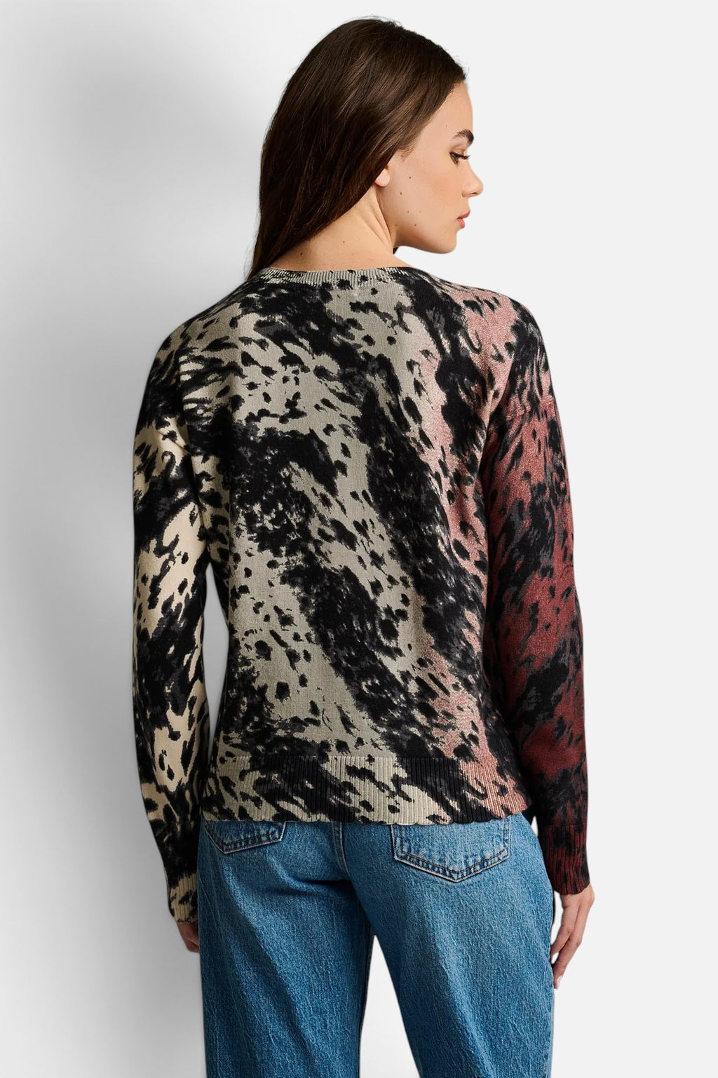 Running Wild Cotton Sweater in Chocolate Feather by Lisa Todd