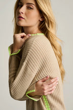 Lisa Todd Powerstitch Cotton Pullover Sable Jilli Boutique Buckhead