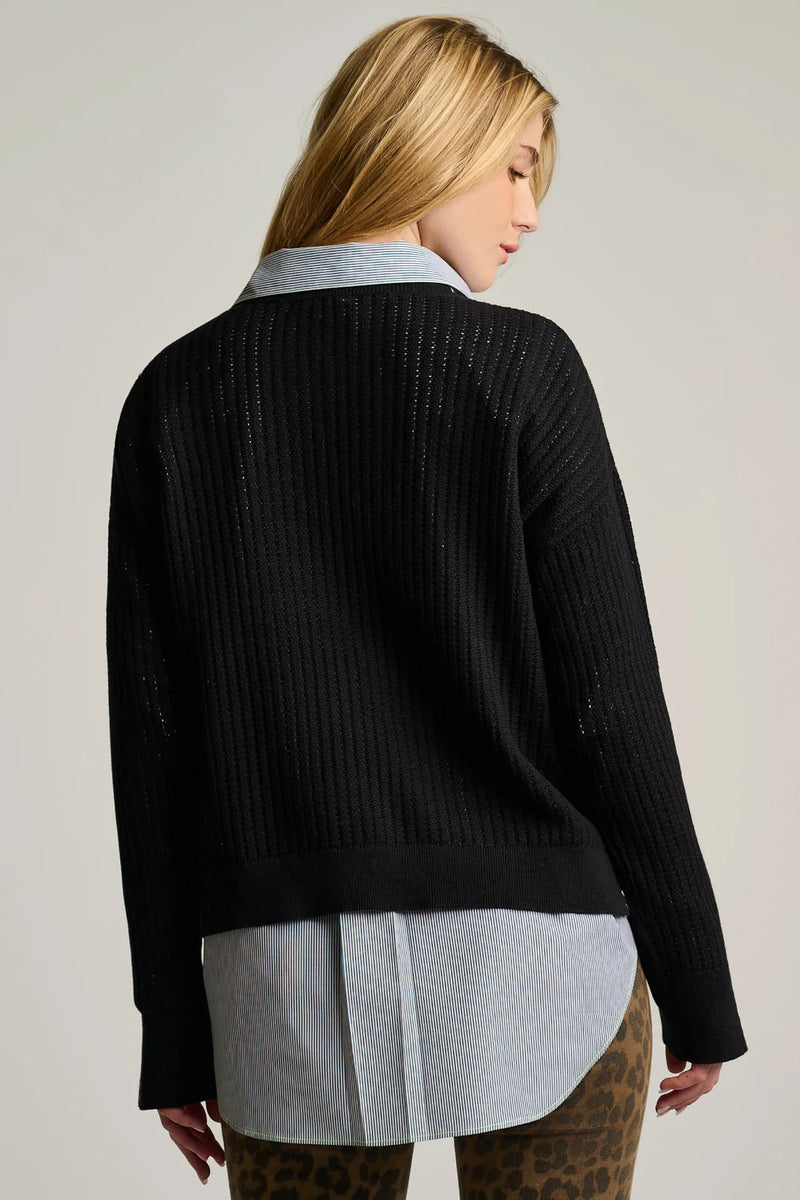 Lisa Todd Power Stitch Cotton Pullover Jilli Boutique Black Buckhead
