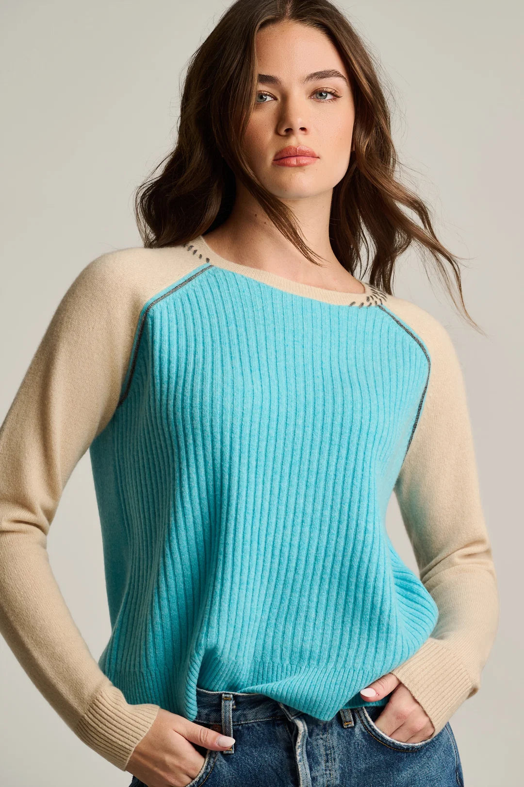 Block Out Cashmere Sweater by Lisa Todd in Blue Magic Jilli Boutique F26-CA356