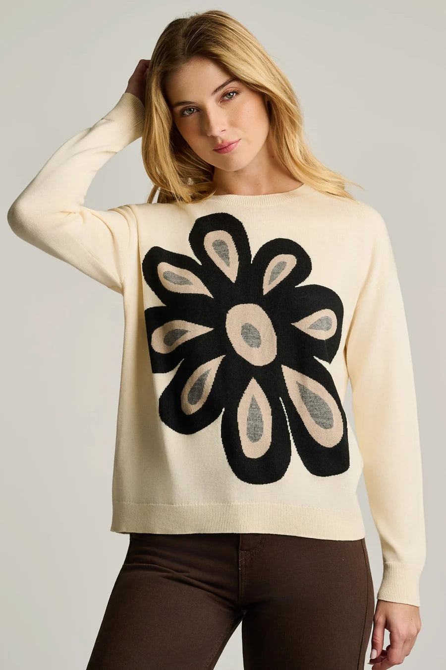 FLOWER POWER Cotton Sweater by Lisa Todd Jilli Boutique F26-C324