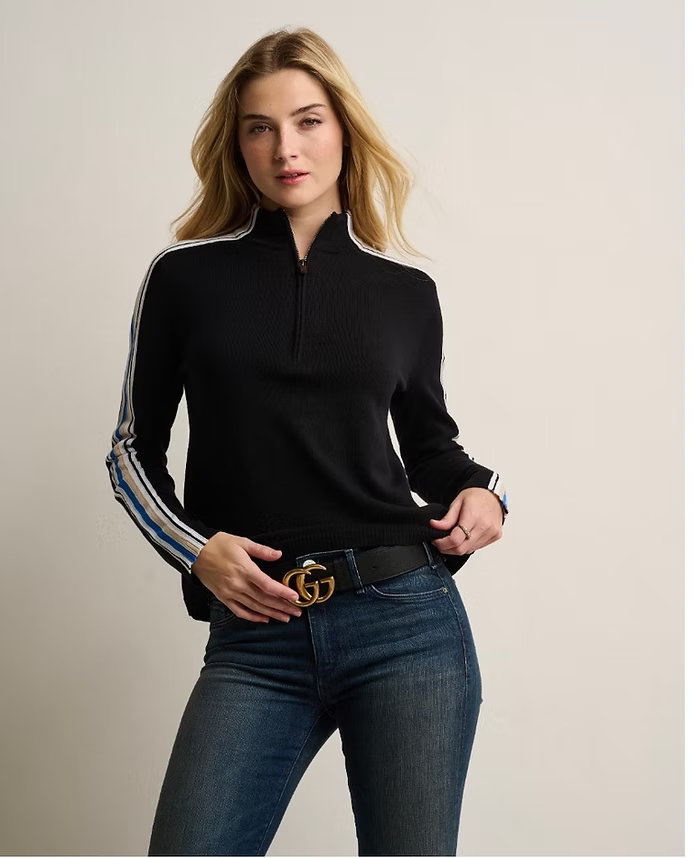 HALF ZIP in Black by Lisa Todd Jilli Boutique