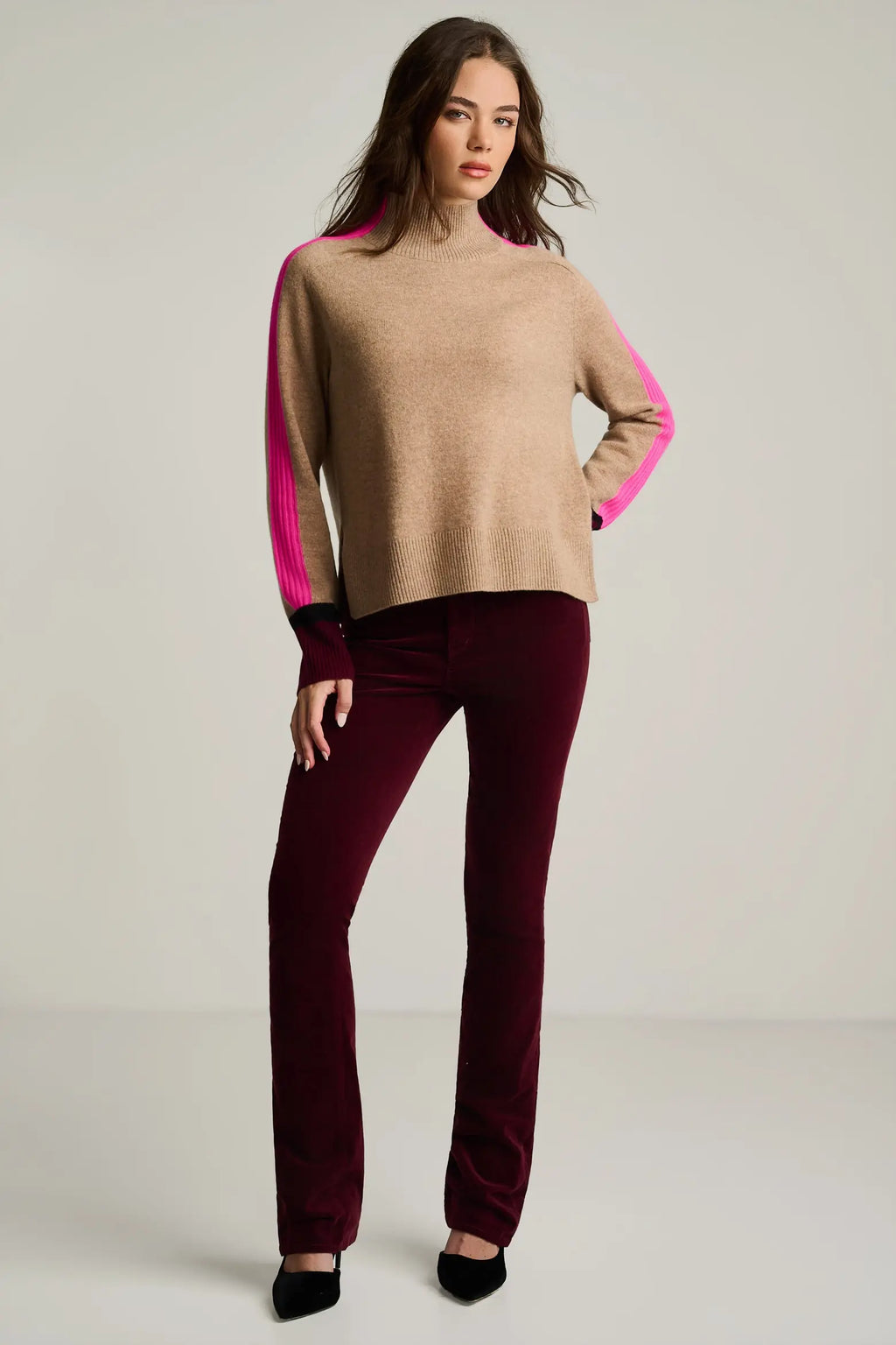 High Spirits Cashmere Sweater Biscuit Lisa Todd Jilli Boutique Atlanta