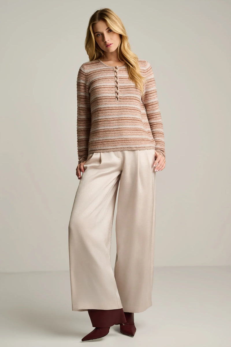 Lisa Todd Knit Happens Henley Smokey Oat Jilli Boutique 