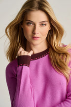 Stitchin Sweater by Lisa Todd Jilli Boutique Orchid