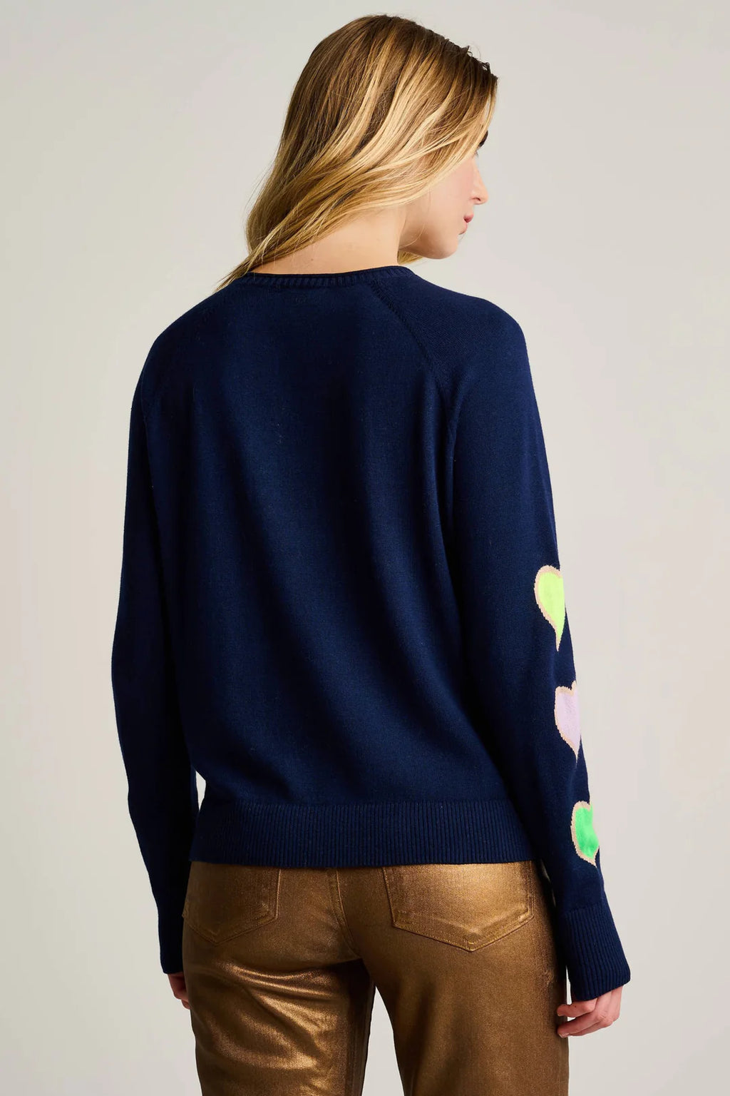 LOVE AFFAIRS COTTON SWEATER Jilli Boutique Navy R25-C264 Sale