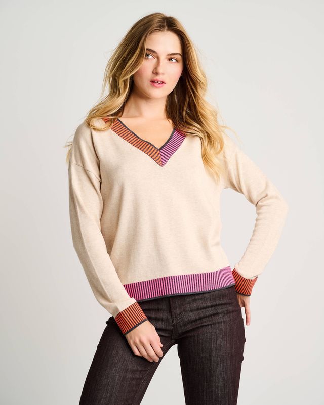 Ribbed and Ready in Almond by Lisa Todd Jilli Boutique R25-C270 cotton