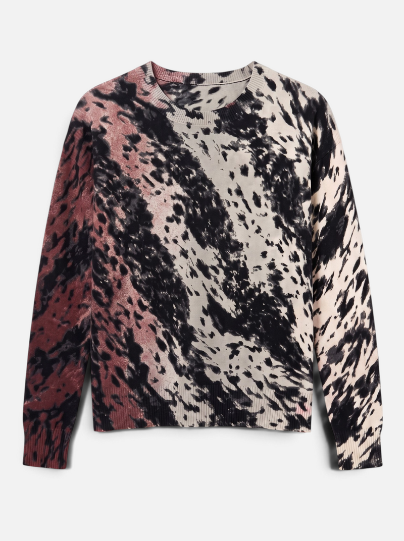 Running Wild Cotton Sweater in Chocolate Feather by Lisa Todd