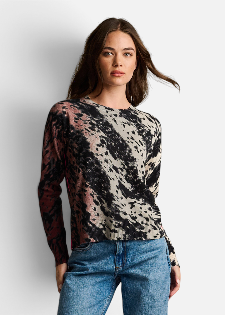 Running Wild Cotton Sweater in Chocolate Feather by Lisa Todd