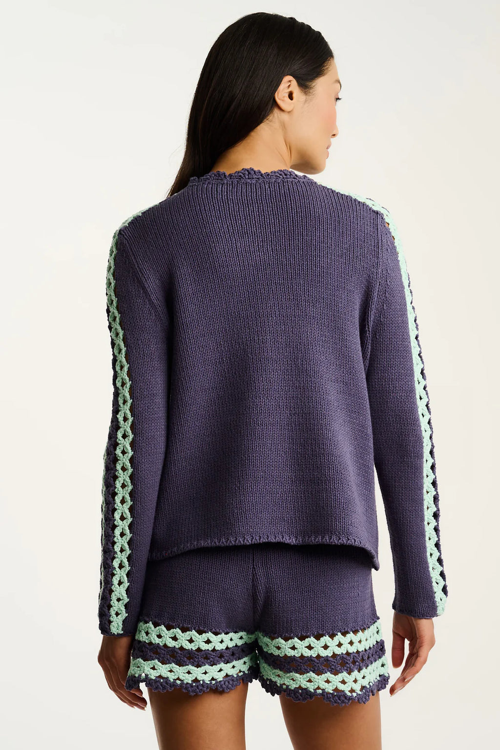 Shore Club Denim Spearmint Lisa Todd Jilli Boutique Cotton Sweater SALE!