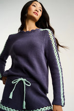 Shore Club Denim Spearmint Lisa Todd Jilli Boutique Cotton Sweater