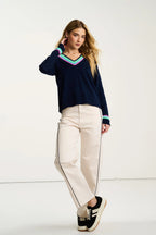 In The Mix Sweater Lisa Todd Jilli Boutique Navy