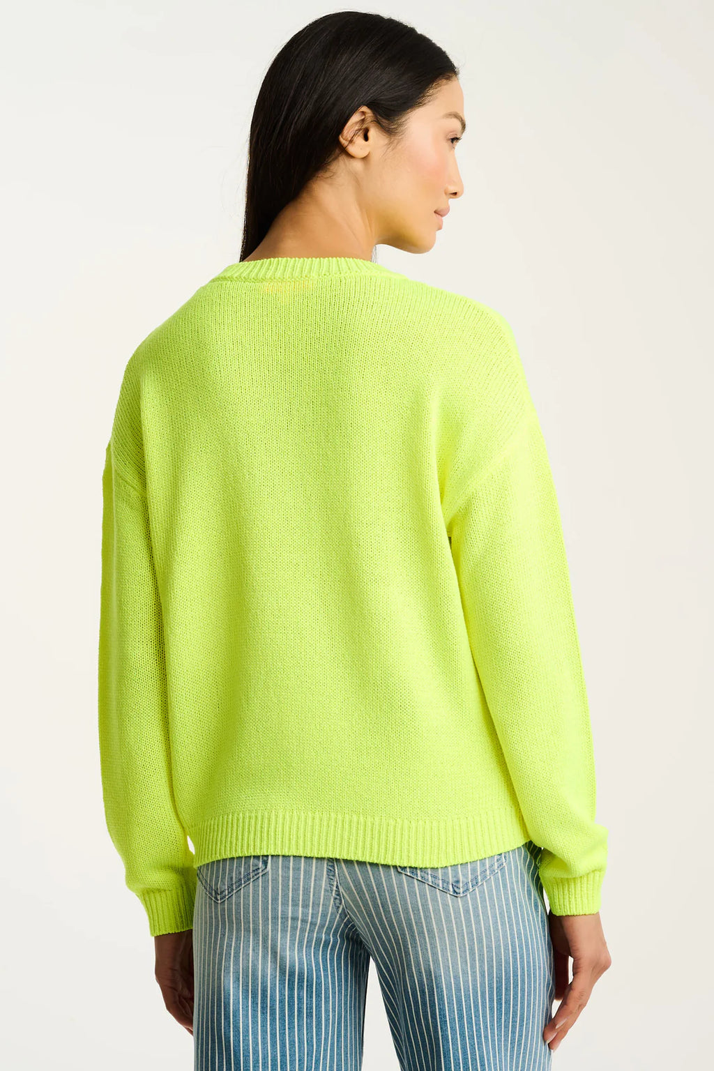 Amore Mio Heart Sweater Neon Yellow Lisa Todd Jilli Boutique SALE