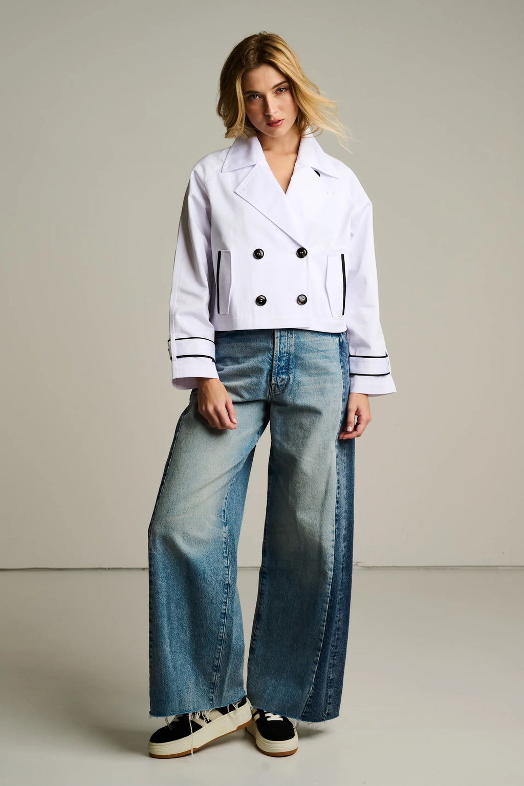 In Trench Jacket Jilli Boutique Lisa Todd  White Jacket 