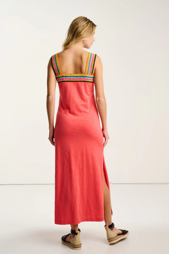 LOVE BOND DRESS Coral Poppy Lisa Todd Jilli Boutique Cotton