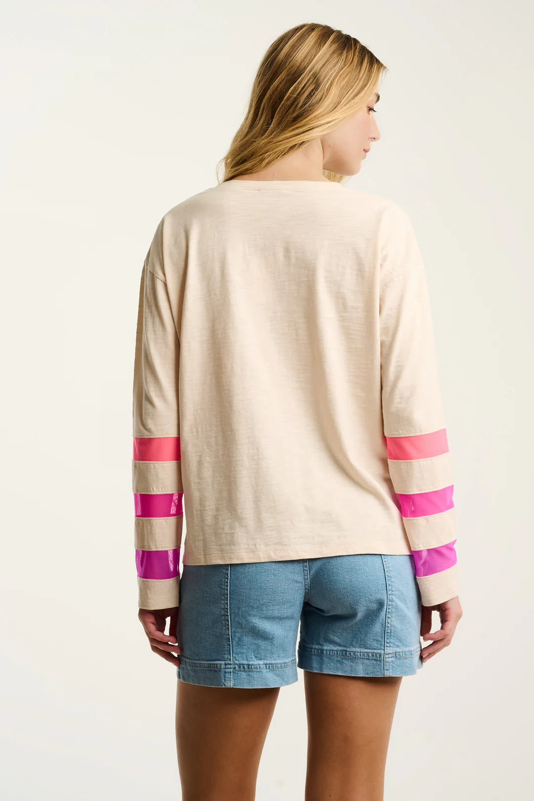 Mesh Fest Tee Crystal Sand Lisa Todd Jilli Boutique