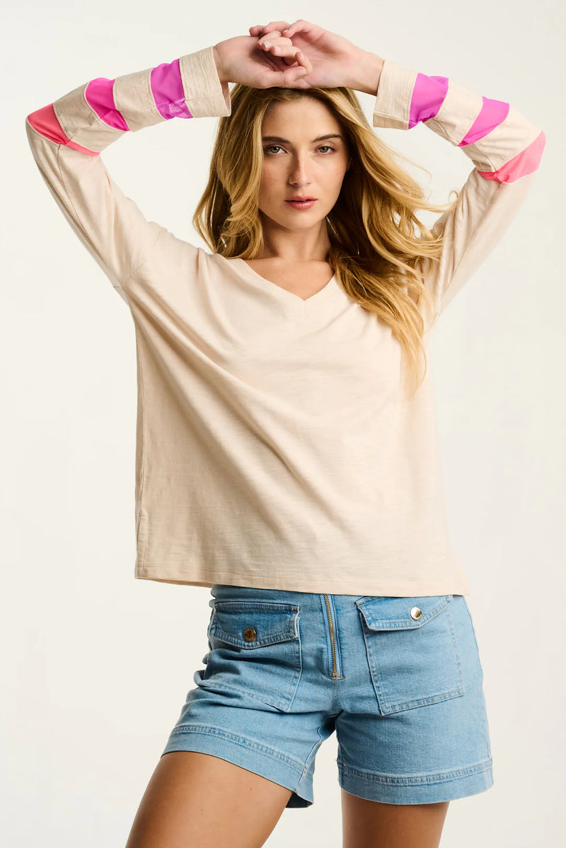 Mesh Fest Tee Crystal Sand Lisa Todd Jilli Boutique