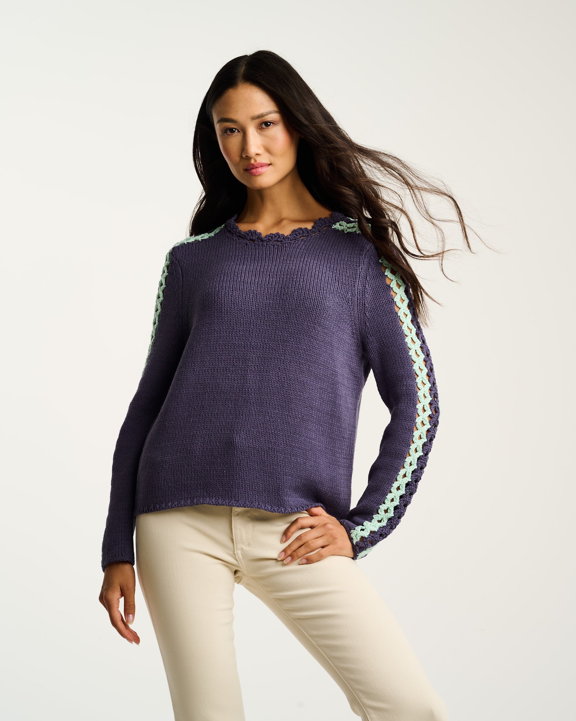 Shore Club Sweater in Denim by Lisa Todd Coming Soon!