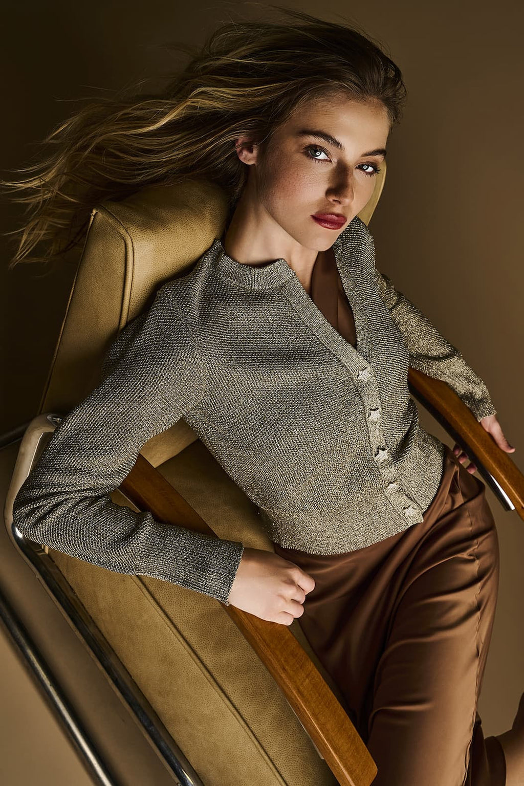 Lisa Todd Star Shine Cardigan Jilli Boutique sweater Antique Gold