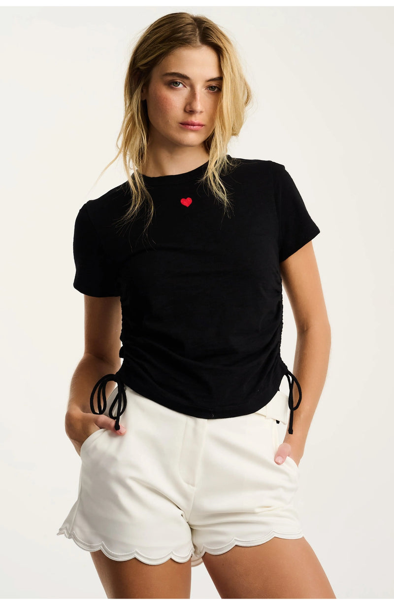 Tie One On Tee in Black Lisa Todd Jilli Boutique S26-TS356