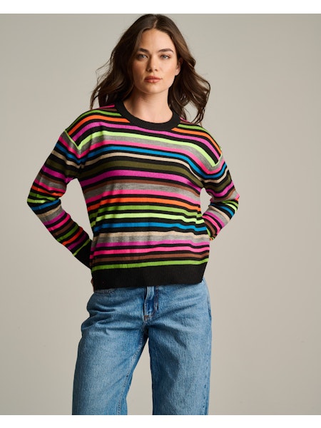 Hype The Stripe Sweater Lisa Todd Jilli Boutique F26-SY111 Black Multi