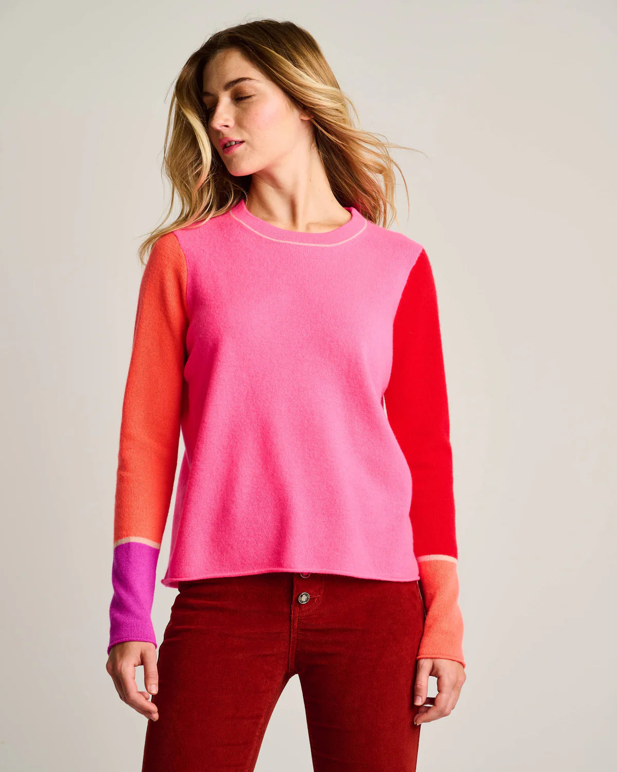 Lisa Todd Sweater Color Block Talk Jilli Boutique 