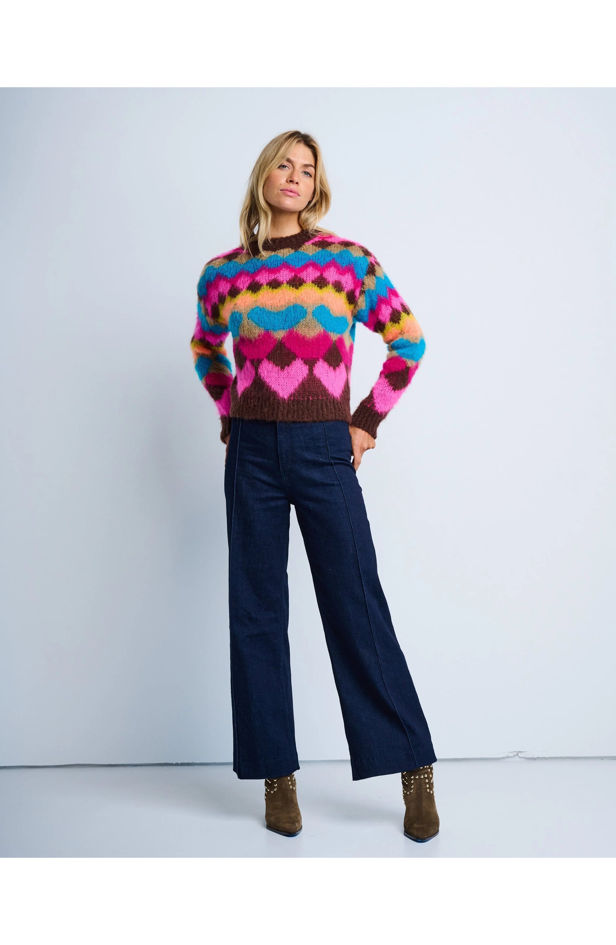 CIAO BELLA Jilli Boutique Lisa Todd Sweater Bellissima Italian Heart Sweater