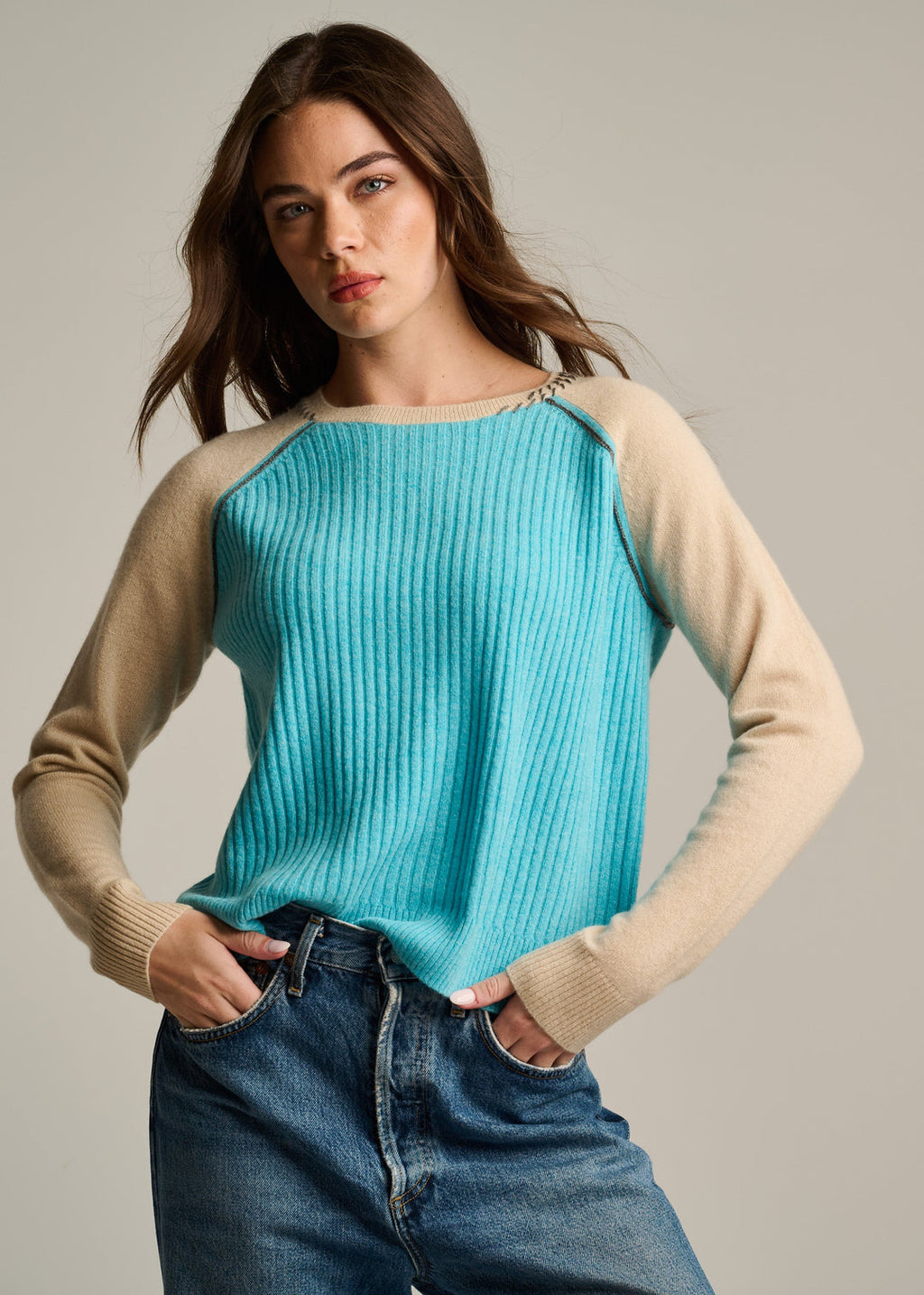 Block Out Cashmere Sweater by Lisa Todd in Blue Magic Jilli Boutique