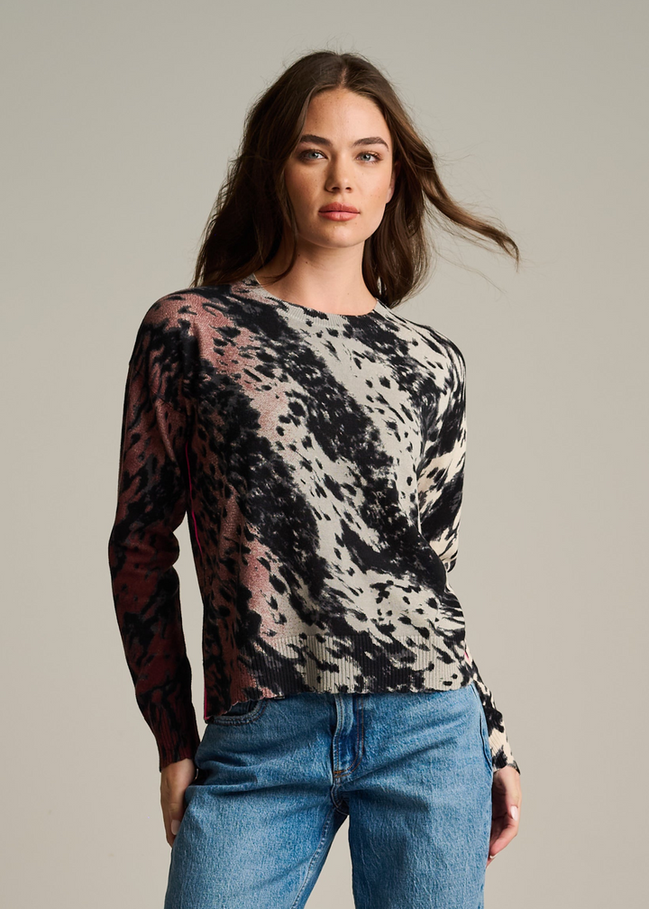 Running Wild Cotton Sweater in  Chocolate Feather by Lisa Todd Jilli Boutique