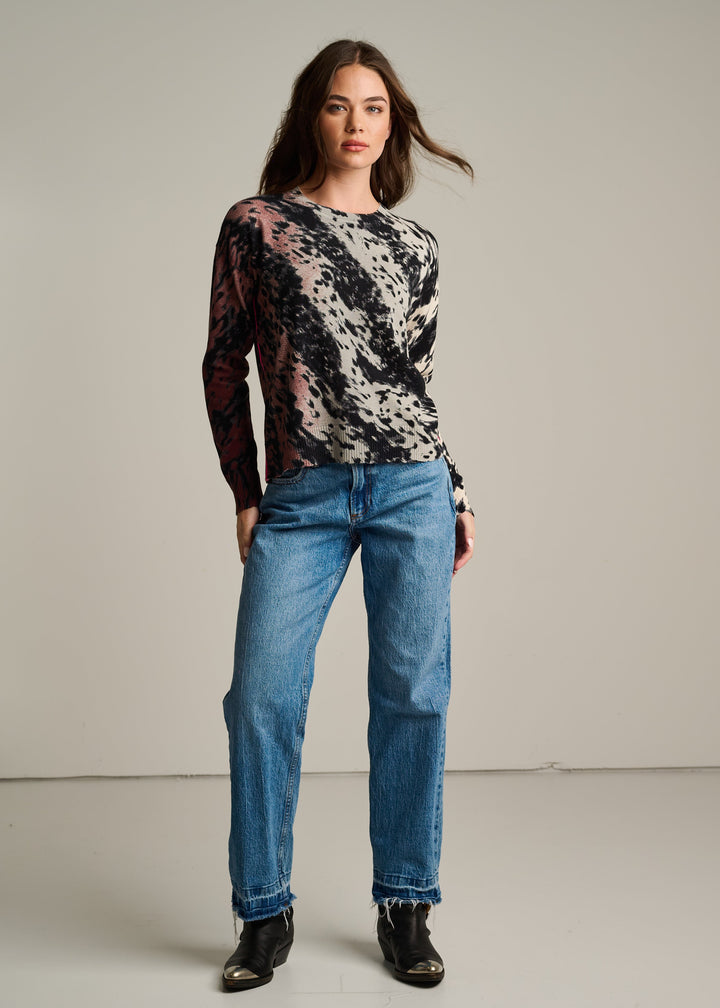 Running Wild Sweater in  Chocolate Feather by Lisa Todd Jilli Boutique Buckhead