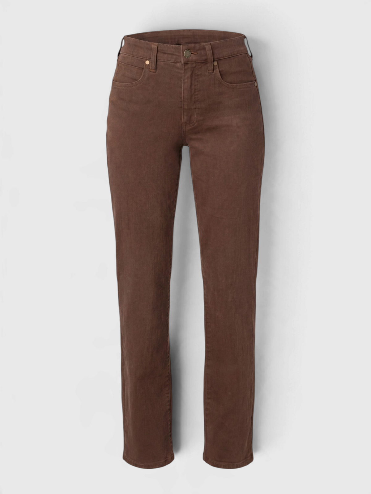 Liverpool Kennedy Comfort Waist Straight Leg Denim Brown, Jilli Boutique