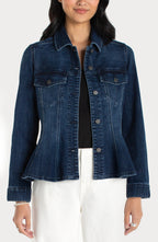 LM1C40CH4 Fit and Flare Trucker Jacket Liverpool Denim Jilli Boutique