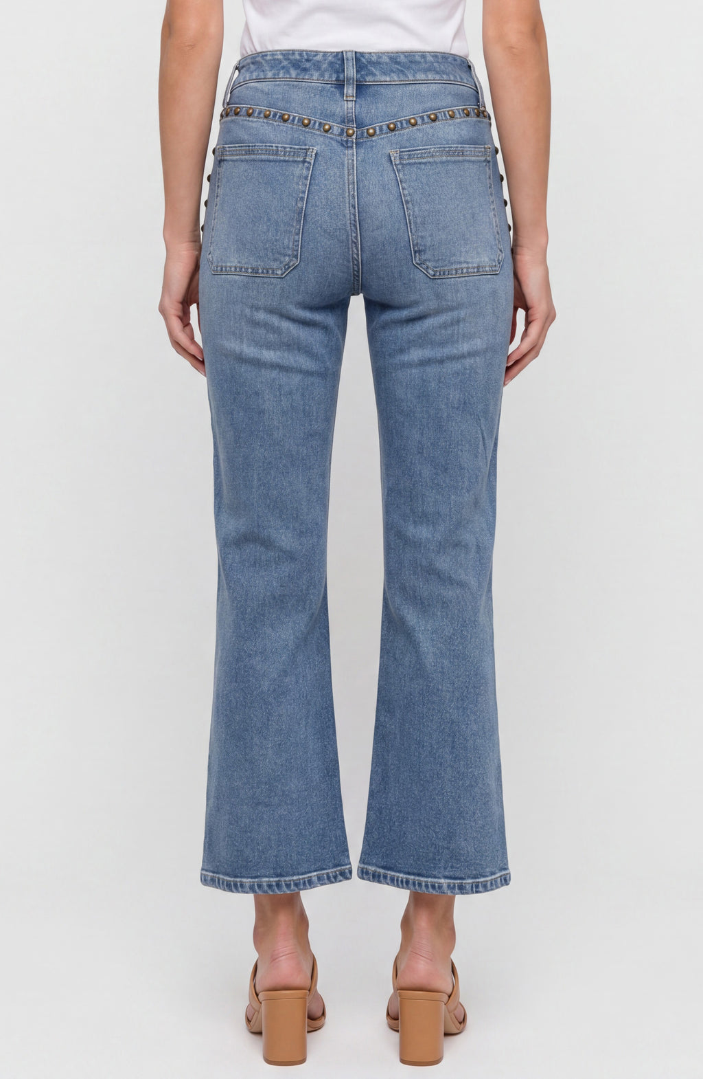 Liverpool hannah flare w/ patch pockets & studs Jilli Boutique studded jean Dunwoody