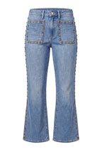 Liverpool hannah flare w/ patch pockets & studs Jilli Boutique