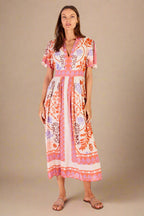 Carara Midi Dress in Stone by LulaSoul Jilli Boutique
