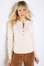 lisa todd jilli boutique Cotton Cashmere Henley Made You Look