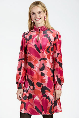 Mia Velvet Pink Splash Dress by Tyler Boe