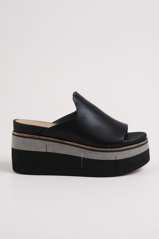 NAKED FEET - FLOW in BLACK Wedge Sandals