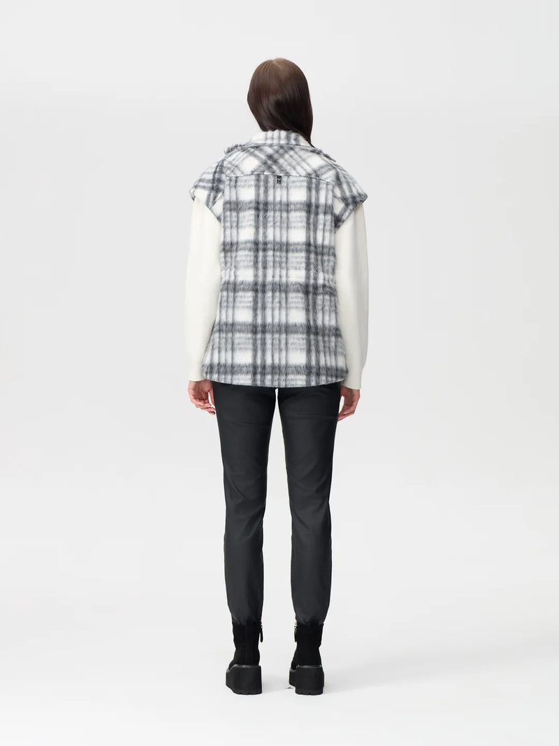 Nikki Jones 107-604 Cream + Plaid Vest Jilli Boutique Dunwoody