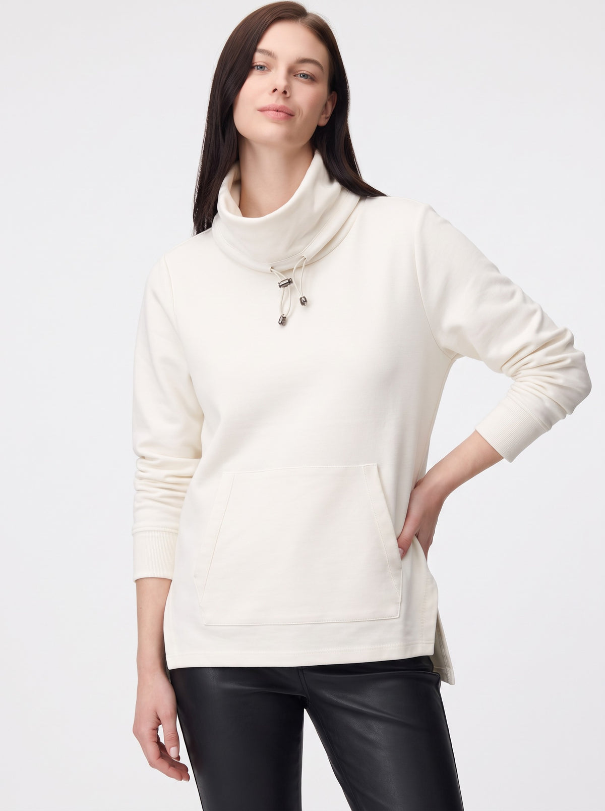 Ponte Pullover Top in Snow by Nikki Jones