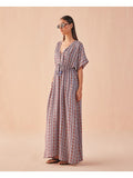 Pia Caftan in Omari Hibiscus Omika Jilli Boutique Atlanta