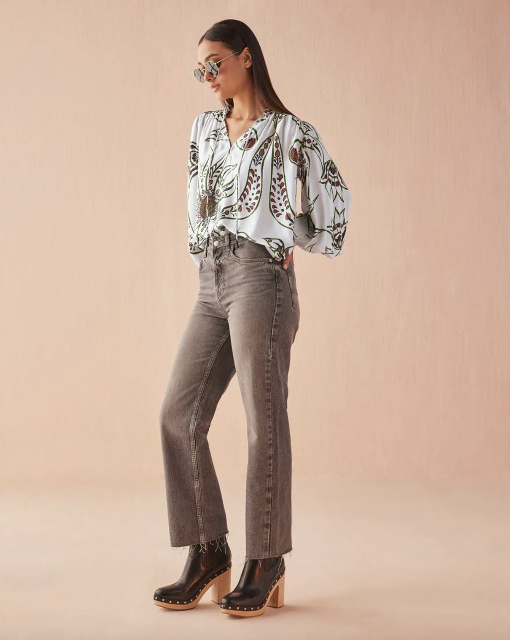 Omika Anouk Blouse in Diya Powder Jilli Boutique Dunwoody