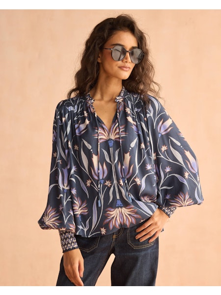 Anouk Blouse in Demiere Borealis by Omika