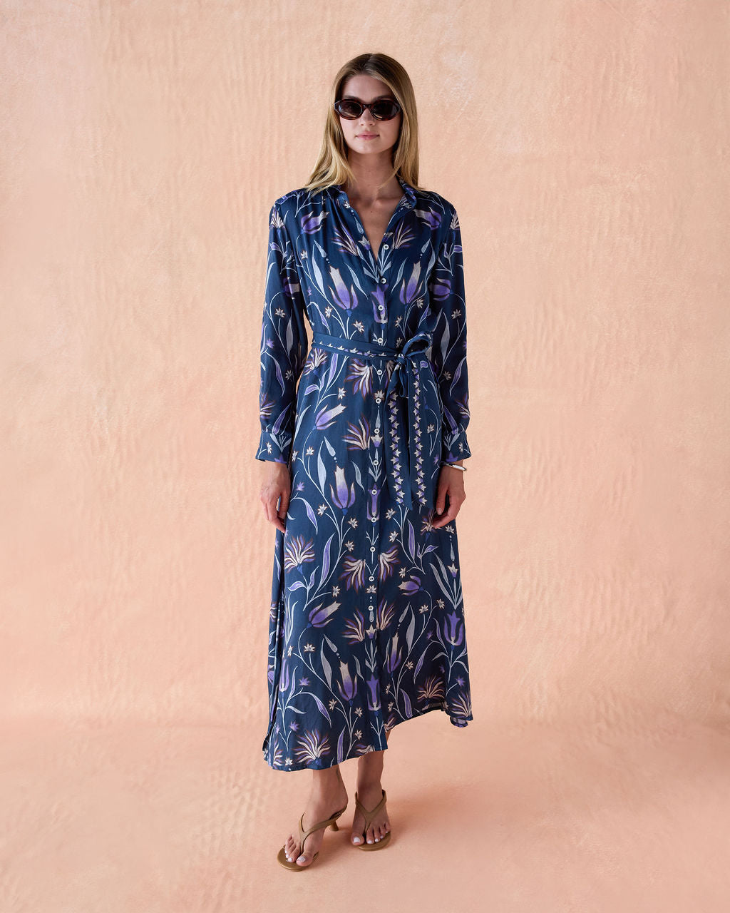 Emma Shirtdress in Demiere Borealis by Omika Jilli Boutique