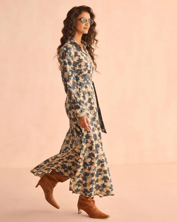 Emma Shirt Dress in Emilia Inkwell by Omika Jilli Boutique Chastain Park