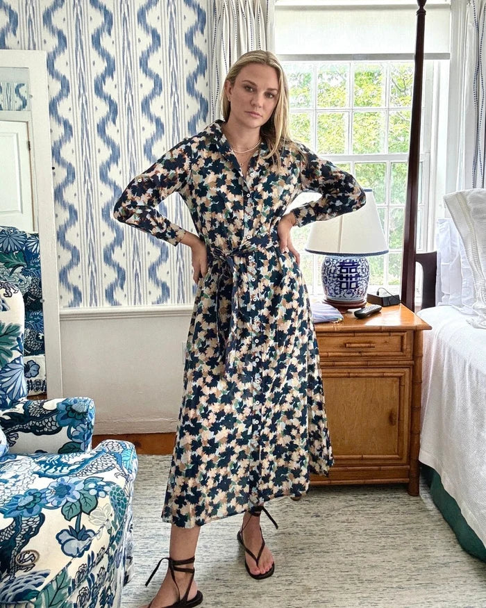 Emma Shirt Dress in Emilia Inkwell by Omika Jilli Boutique