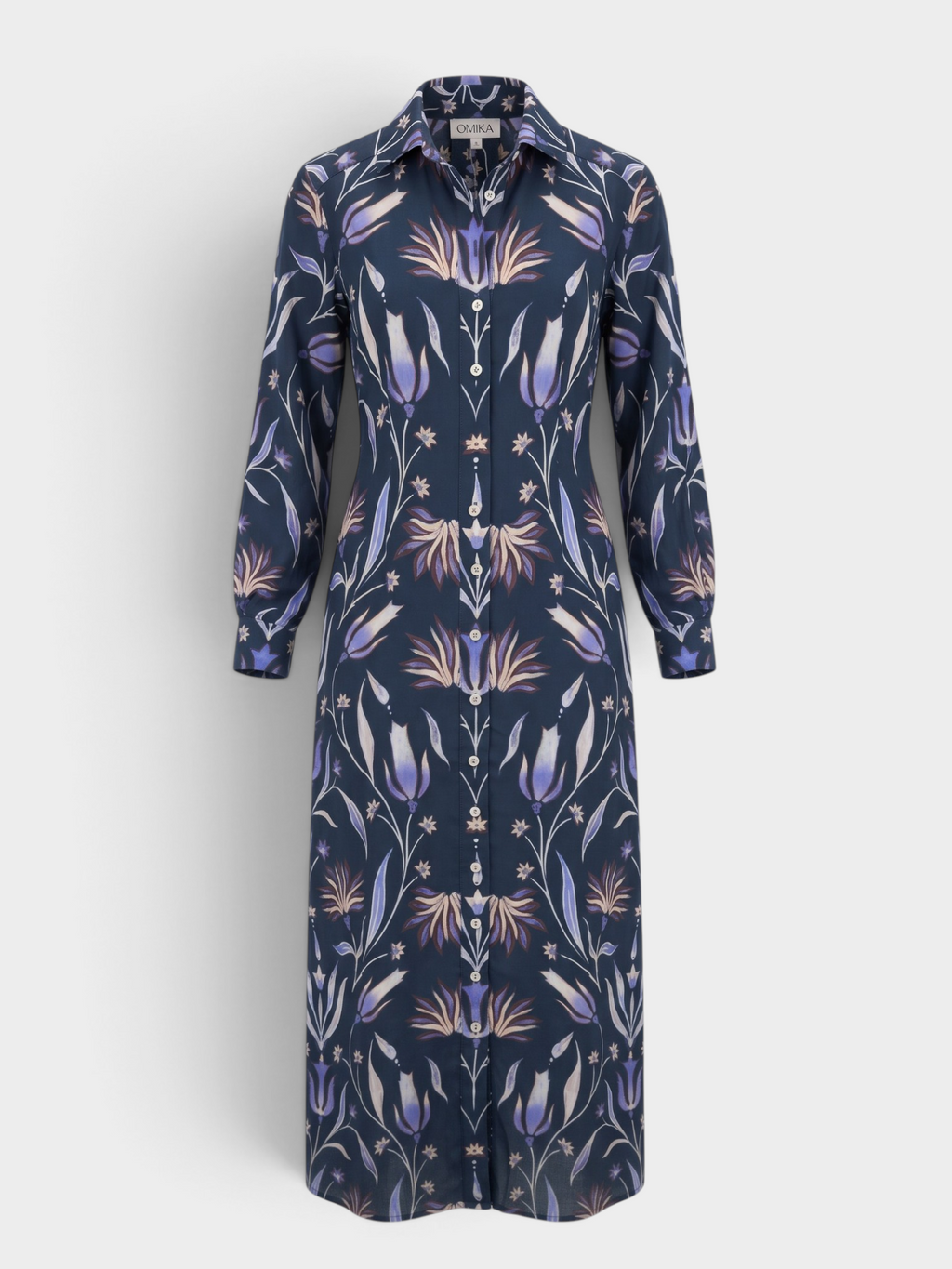 Emma Shirtdress in Demiere Borealis by Omika