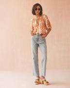 Isla Blouse in Zena Sunrise by Omika